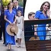 Princess of Wales dons royal blue frock and carries statement headpiece as she arrives at Wimbledon for men's final