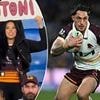 Brisbane Broncos fan's VERY cheeky reference to Kotoni Staggs sex tape during win over Gold Coast Titans