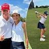 Watch out, Kai! Donald Trump's younger granddaughter Chloe proves she could be family's next golfing star