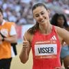 Nadine Visser verbetert eigen Nederlands record 100 meter horden, later vandaag Femke Bol op de baan in Polen