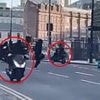 Moment Deliveroo rider was ambushed by gang of four thieves who wrestled his moped away and rode off