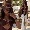 Michelle Keegan stuns in a cut-out swimsuit as she shows off her figure three months after welcoming baby daughter with husband Mark Wright