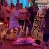 Moment Brit is knocked unconscious after getting sucker-punched by Benidorm local while arguing with bouncers