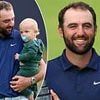 Open champion Scottie Scheffler reveals one-year-old son is ALREADY swinging a golf club as he celebrates  triumph with family