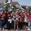 IN BEELD. “Zolang politici de rode lijn niet trekken, doen wij het”: bijna 1.000 betogers steunen Gaza op Antwerpse Groenplaats