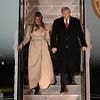 Donald Trump lands in Britain! US President and First Lady Melania arrive in the UK for state visit - as he vows to 'go easy' on Starmer and shares his excitement to see his 'friend' King Charles
