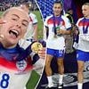 Pizzas on the pitch, Chelsea star Reece James celebrating with sister Lauren, singing in the tunnel and Ella Toone's tribute to her late dad: Inside Lionesses' party after Women's Euros