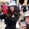 Harry Maguire's wife throws support behind footballer husband as Man United WAG joins rowdy fans for beers in Bilbao ahead of Europa League final