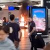 Watch: Fire rages at Milan airport check-in desk
