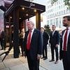 Trump greeted by mob of protesters as he FINALLY eats at a DC restaurant he doesn't own
