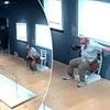 Moment tourist sits on crystal-studded 'Van Gogh' chair exhibit in Verona art gallery for a picture - before it shatters under his weight