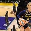 WNBA's sex toy epidemic continues as latest victim Sophie Cunningham is hit by erotic item during Fever game