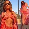 Lisa Snowdon, 53, shows off her incredible body in skimpy red leopard print bikini video from Italian getaway