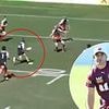 See the proof footy legend Billy Slater's teenage son has the talent to follow in his dad's footsteps