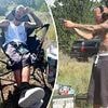 Justin Bieber blows off steam as he goes shooting with friends on guys' trip