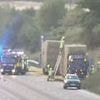 Travel chaos as M25 stretch SHUTS after 'multi-vehicle crash' sparks fire as drivers try to return to work after Bank Holiday