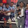 See the heartwarming moment State of Origin star Brian To'o's baby son sticks up for him when he's 'bullied' by his teammates