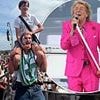 Rod Stewart, 80, shares sweet snap of lookalike sons Alistair, 19, and Aidan, 14, proudly supporting their 'old dad' as he takes to the stage at Glastonbury