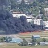 Two planes collide on runway at Montana airport causing huge fireball