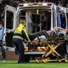 Yankees 3B Oswaldo Cabrera leaves game vs. Mariners in ambulance following awkward home plate slide