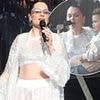 Emotional Jessie J says 'we never know when our last day will be' as she returns to the stage following breast cancer surgery while son Sky, two, watches her sing for the first time
