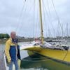 Retour au port du trimaran de Perros-Guirec après un hiver sportif entre Atlantique et Antilles