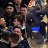 Chelsea's shame in the stands: Fans brawl with 8,000 Swedish supporters who got hold of tickets in home end - leaving club with questions to answer
