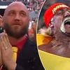 Hulk Hogan's devastated son Nick appears to fight back tears during emotional WWE tribute to late icon