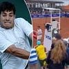 Tennis stars are involved in heated bust-up after match as former Wimbledon quarter-finalist tells his opponent: 'See you OUTSIDE!'