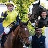 Champion jockey Oisin Murphy is all smiles as he returns to racing just hours after mysterious car crash riddle