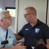 Ludovic Béranger, président du football-club de Bouaye, reçoit la médaille du district