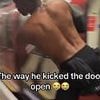 Terrifying moment Tube passenger KICKS window out so he can get off the train