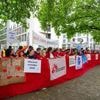 Kundgebung vor Auswärtigem Amt: Demonstration für mehr Hilfsgüter für Gaza