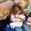 Carrie Johnson shares adorable family photo of new baby Poppy with her older siblings - just days after she and former PM Boris welcomed their fourth child together