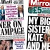 The Papers:  'Rayner on the Rampage' and 'My big sister Kate'