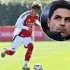 Mikel Arteta suggests that 15-year-old academy star could rival Martin Odegaard for starting spot next season after Arsenal captain's dip in form
