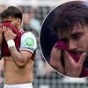 Lucas Paqueta breaks down in tears after being booked against Tottenham as West Ham star awaits verdict of his spot-fixing case