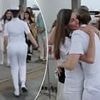 Emotional moment Queen Letizia and Princess Leonor of Spain run to embrace each other after four months apart