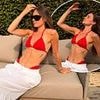 Holly Ramsay shows off her toned abs in skimpy red bikini as she continues to enjoy her 'bridal era' in snaps from weekend away before she ties the knot with fiancé Adam Peaty this Christmas