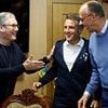 The slow train to peace! Keir Starmer, Emmanuel Macron and Freidrich Merz pose on a train to Ukraine as they continue to pressure Putin into agreeing to a 30-day ceasefire