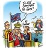 Le dessin de Chaunu : le Président au Royaume-Uni, cinq ans après le Brexit