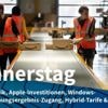 Donnerstag: Amazon gegen Gewerkschaften, Apples Milliarden für US-Produktion