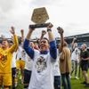 Telstar-coach Correia viert feest na promotie: 'Had al schone onderbroek mee'