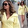 TOWIE's Amy Childs heads to the airport in a yellow outfit with her family and co-stars after sharing reason for extreme weight loss - to film the new series of the reality show