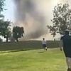 Southend Airport plane crash: Footage shows moment golfers rush to flaming wreck after jet ploughed into ground 'seconds after take-off'