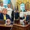 Donald Trump stuns soccer players with dig at trans athletes during their White House visit