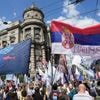 Thousands in Serbia mark 6 months since a train station canopy crash that triggered mass protests