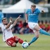 Nét geen eerste voor Napoli: De Bruyne treft de paal in oefennederlaag tegen Brest