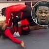 Adama Traore shows off his monstrous strength by FLOORING Calvin Bassey during friendly tussle in the Fulham changing room as fans tell the hulking winger to try UFC