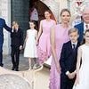 Princess Charlene of Monaco joins husband Prince Albert and their children, Jacques and Isabella, to celebrate his 20-year reign
